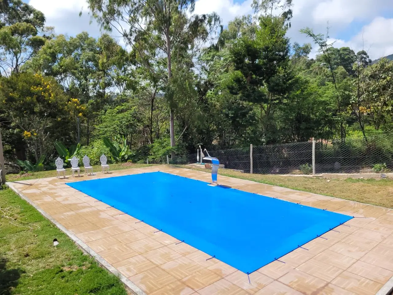 Capa de piscina Azul